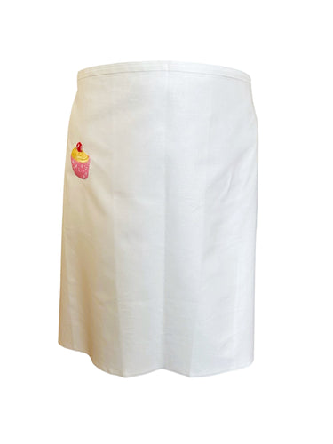 Embroidered Cupcake Waist Apron Bib