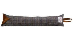 Harris Tweed Draught Excluder with Leather Detail