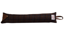 Load image into Gallery viewer, Harris Tweed Draught Excluder with Leather Detail