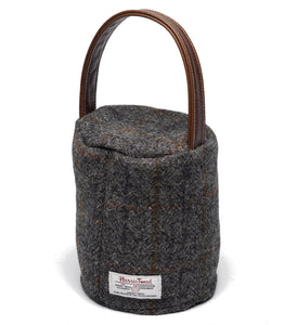Harris Tweed 100% Pure New Wool Doorstop Cover with Leather Handle