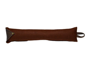 Harris Tweed Draught Excluder with Leather Detail