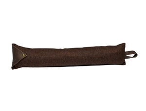Harris Tweed Draught Excluder with Leather Detail
