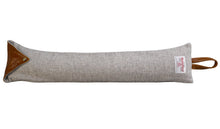 Load image into Gallery viewer, Harris Tweed Herringbone Draught Excluder with Leather Detail