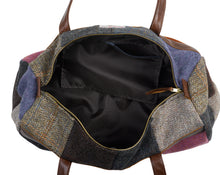 Load image into Gallery viewer, Harris Tweed 100% Pure New Wool Patchwork Bag with Leather Handle (3 Sizes)