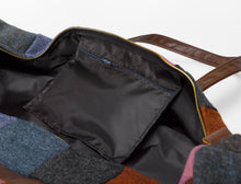 Load image into Gallery viewer, Harris Tweed 100% Pure New Wool Patchwork Bag with Leather Handle (3 Sizes)