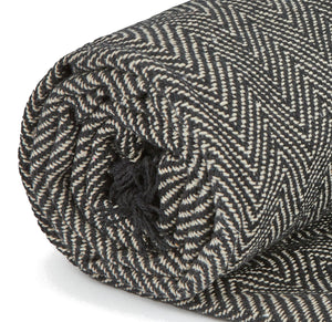 Recycled Cotton Herringbone Throw (5 Colours)