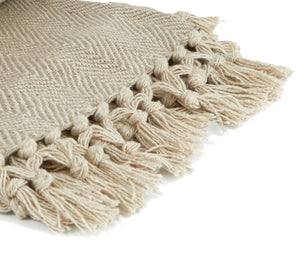 Recycled Cotton Herringbone Throw (5 Colours)