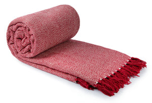 Recycled Cotton Herringbone Throw (5 Colours)