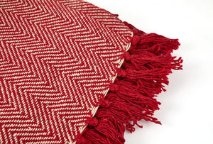 Recycled Cotton Herringbone Throw (5 Colours)