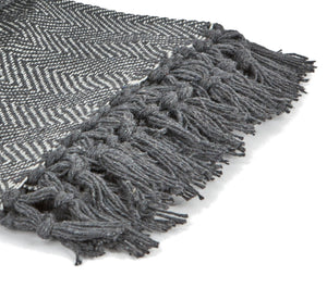 Recycled Cotton Herringbone Throw (5 Colours)