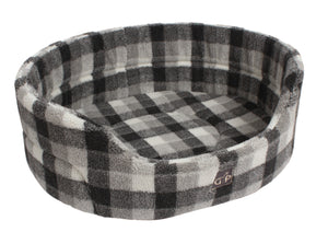 Gor Pets Highland Premium Oval Checked Pet Bed (Various Sizes & Colours)