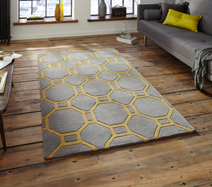 Hong Kong Hand Tufted Geometric Octagon Rug (Various Sizes & Colours)