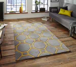Hong Kong Hand Tufted Geometric Octagon Rug (Various Sizes & Colours)