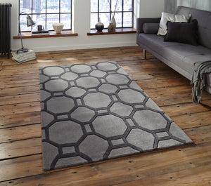 Hong Kong Hand Tufted Geometric Octagon Rug (Various Sizes & Colours)