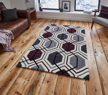 Load image into Gallery viewer, Hong Kong Hand Tufted Geometric Hexagon Rug (Various Sizes &amp; Colours)
