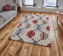 Load image into Gallery viewer, Hong Kong Hand Tufted Geometric Hexagon Rug (Various Sizes &amp; Colours)