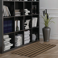Load image into Gallery viewer, Ios Striped Hardwearing Mat or Runner with Anti Slip Backing (5 Colours)