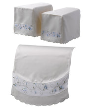 Load image into Gallery viewer, Isabelle Floral Square Arm Cap Pair &amp; Chair Back Set Blue or Pink (Seconds)