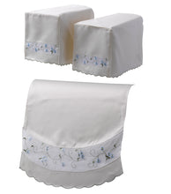 Load image into Gallery viewer, Isabelle Floral Square Arm Cap Pair &amp; Chair Back Set (Blue or Pink)