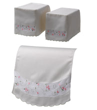 Load image into Gallery viewer, Isabelle Floral Square Arm Cap Pair &amp; Chair Back Set Blue or Pink (Seconds)