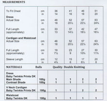 Load image into Gallery viewer, James Brett Double Knitting Pattern - Baby Dress,Waistcoat &amp; Cardigan (JB882)