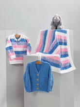 Load image into Gallery viewer, James Brett Intermediate Knitting Pattern Child’s Sweater Cardigan &amp; Blanket (JB886)