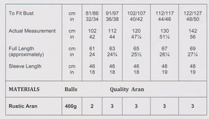 James Brett Aran Knitting Pattern Ladies Expert Knit Cable Detail Sweater JB892