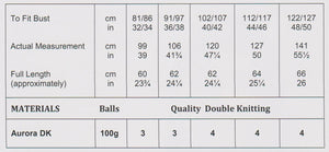 James Brett Double Knit Woman’s Stripe Effect Slipover Knitting Pattern JB904