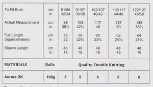 James Brett Double Knit Womans Stripe Effect Sweater Knitting Pattern JB905
