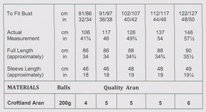 James Brett Aran Knitting Pattern Womens Long Cardigan (JB911)