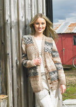 Load image into Gallery viewer, James Brett Aran Knitting Pattern Women’s Fairisle Waistcoat and Cardigans (JB917)