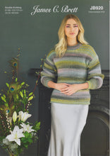 Load image into Gallery viewer, James Brett Double Knit Knitting Pattern Ladies Sweater (JB920)