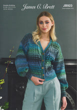 Load image into Gallery viewer, James Brett Double Knit Knitting Pattern Ladies Cardigan (JB923)