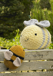 James Brett Chunky Crochet Pattern Bonnie & Bruce Bumble Bees (JB936)