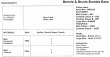 Load image into Gallery viewer, James Brett Chunky Crochet Pattern Bonnie &amp; Bruce Bumble Bees (JB936)
