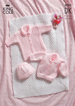 Load image into Gallery viewer, King Cole Kitting Pattern  2795 Double Knit Pram Cover, Coat, Jacket &amp; Hat