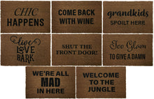 Load image into Gallery viewer, Kentwell Natural Coir Message Mat 70cm x 40cm (8 Designs)