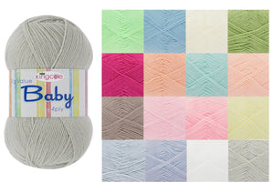 King Cole Big Value Baby 4 Ply Knitting Wool (Various Shades)