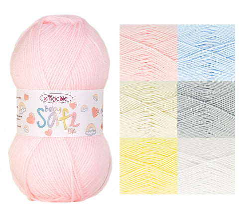 King Cole Baby Safe DK Double Knit Yarn 100g Ball (6 Shades)