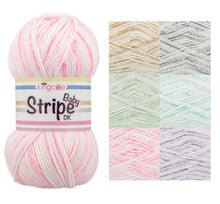 Load image into Gallery viewer, King Cole Baby Stripe DK Double Knit Yarn 100g Ball (6 Shades)