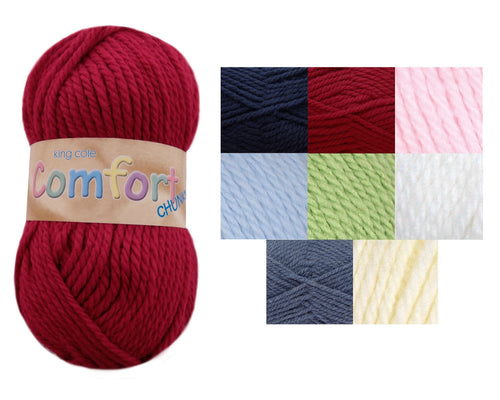 King Cole Comfort Chunky Knitting Wool 100g (Various Shades)