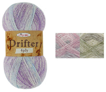 Load image into Gallery viewer, King Cole Drifter 4 Ply Knitting Yarn 100g Ball (Various Shades)