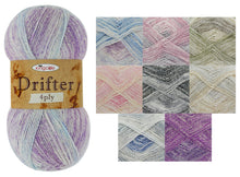 Load image into Gallery viewer, King Cole Drifter 4 Ply Knitting Yarn 100g Ball (Various Shades)
