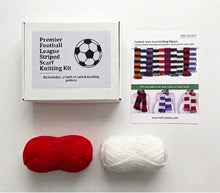 Load image into Gallery viewer, Premier League Football Scarf Kit - Knitting Pattern &amp; Wool (Various Colours)