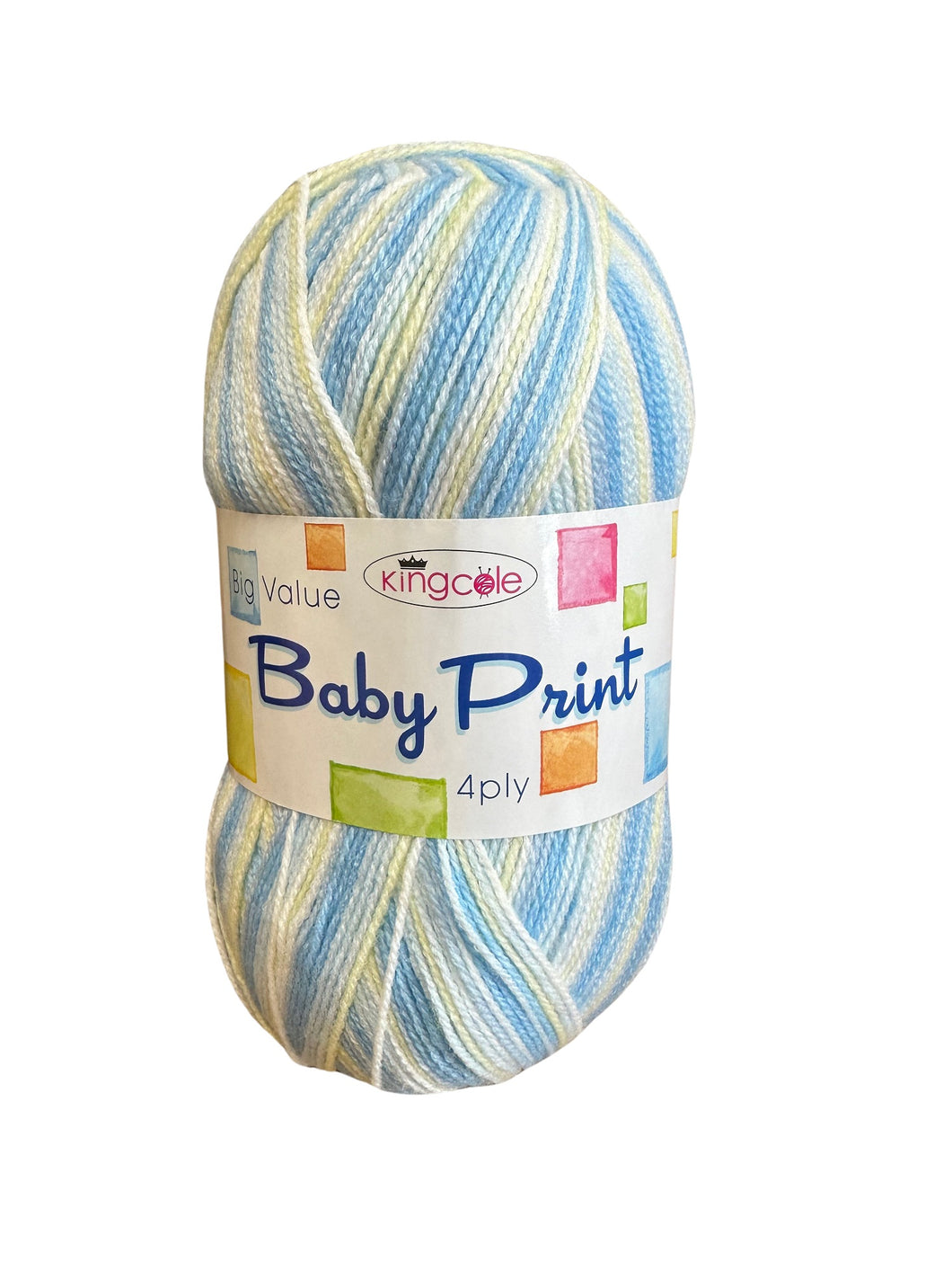 King Cole Big Value Baby Print 4 Ply Knitting Yarn 100g Ball (Lagoon 2571 or Princess 2572)