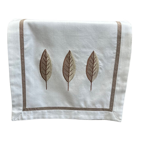 Brown Leaf Design Table Runner 13” x 31”