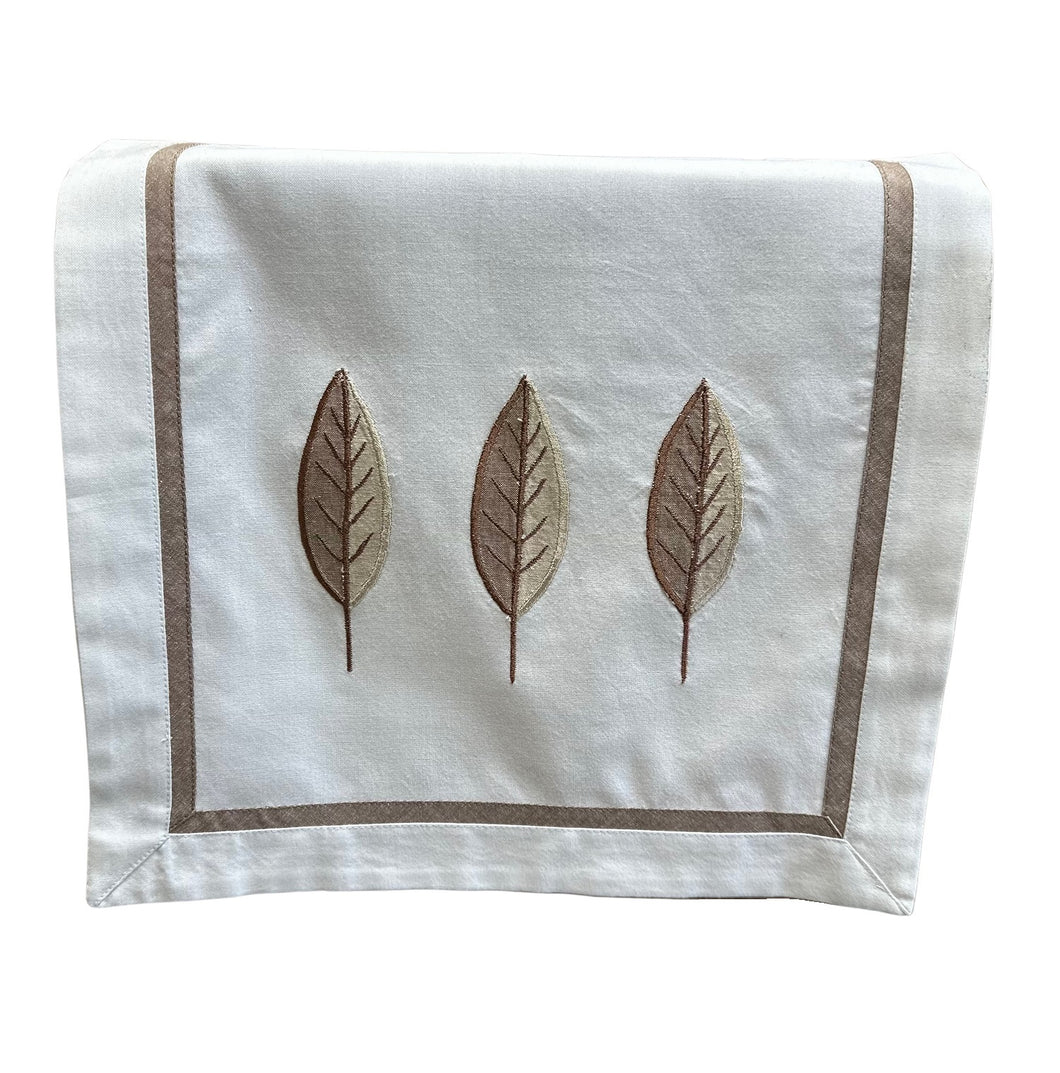 Brown Leaf Design Table Runner 13” x 31”