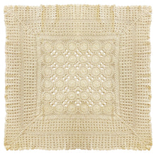 Load image into Gallery viewer, Lewis Crochet Tablecloth - 36" Square (Natural or White)