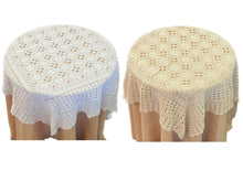 Load image into Gallery viewer, Lewis Crochet Tablecloth - 36" Square (Natural or White)