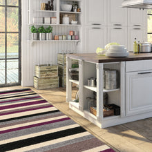 Load image into Gallery viewer, Linea Striped Machine Washable Rug or Runner 2 Colours